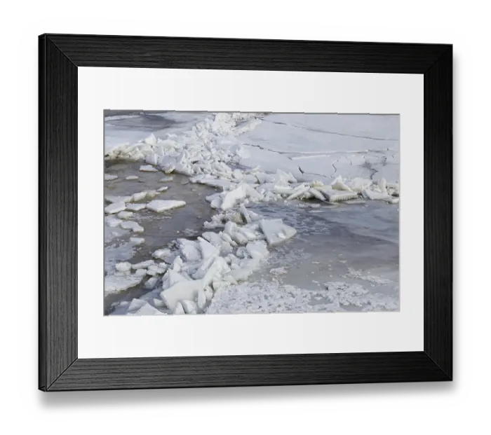 Framed Print : Nature, melting ice structures