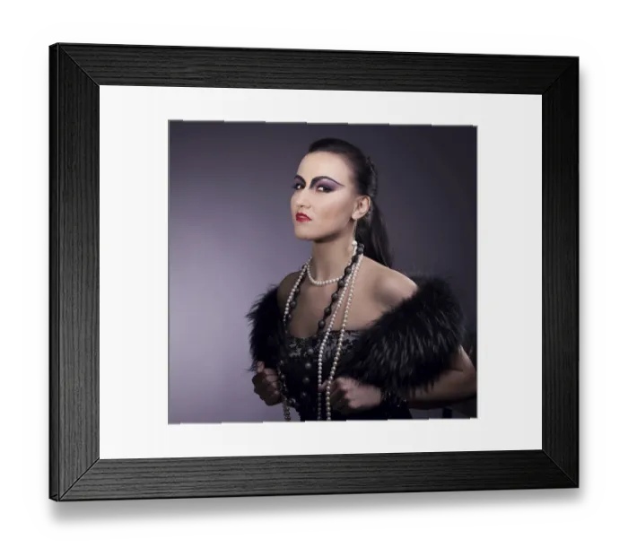 Framed Print : Proud woman look at you - retro style make-up