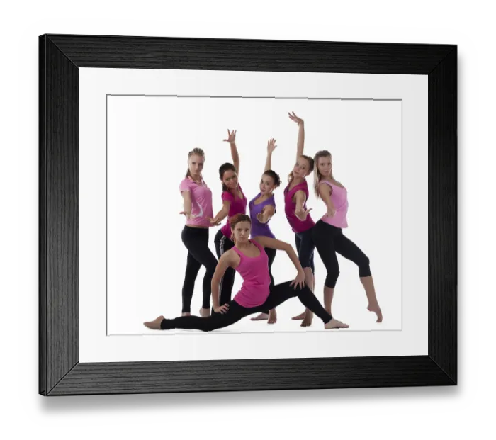 Framed Print : Group of young fitness instructors training center isolated Framed Print : Group of young fitness instructors training center isolated