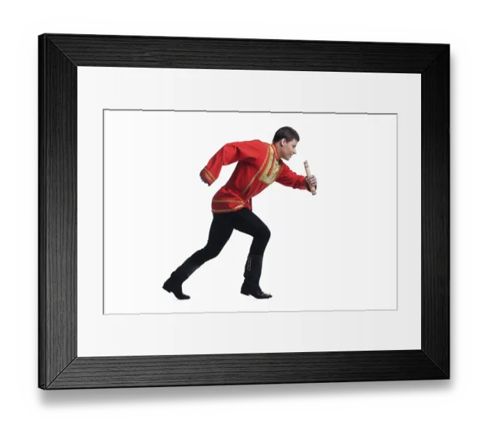 Framed Print : Full length portrait of dancer in russian costume Framed Print : Full length portrait of dancer in russian costume
