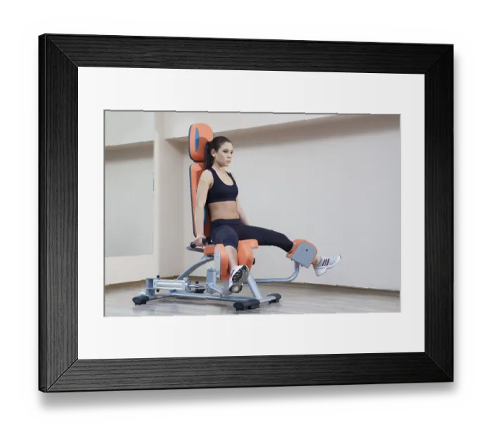 Framed Print : Full length portrait of athletic young woman in gym Framed Print : Full length portrait of athletic young woman in gym