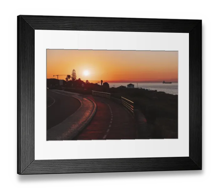 Framed Print : Path at sunset, coast, Portugal