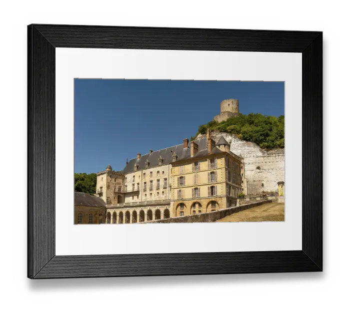 Framed Print : The old and new castle of La Roche-Guyon