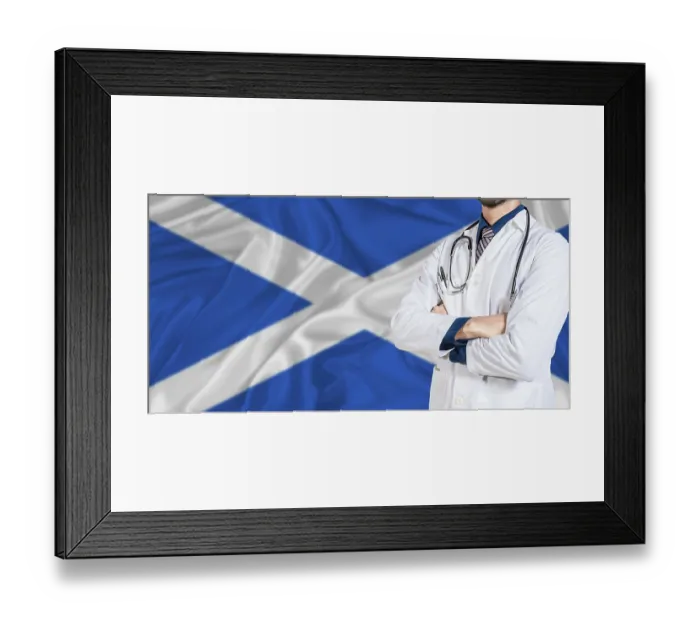 Framed Print : Scotland national health system