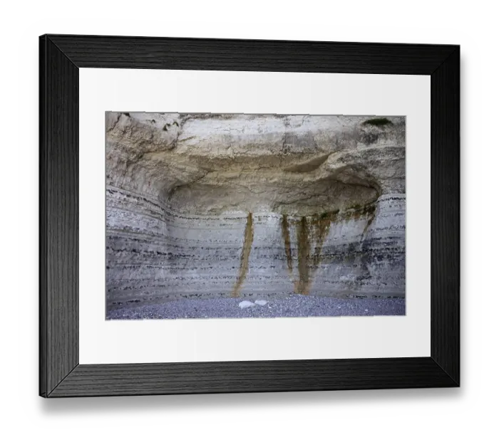 Framed Print : Flint inclusions in chalk cliffs Framed Print : Flint inclusions in chalk cliffs