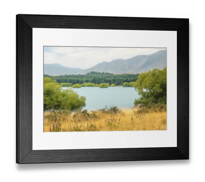 Framed Print : An image of an impression of Lake Tekapo in New Zealand Framed Print : An image of an impression of Lake Tekapo in New Zealand