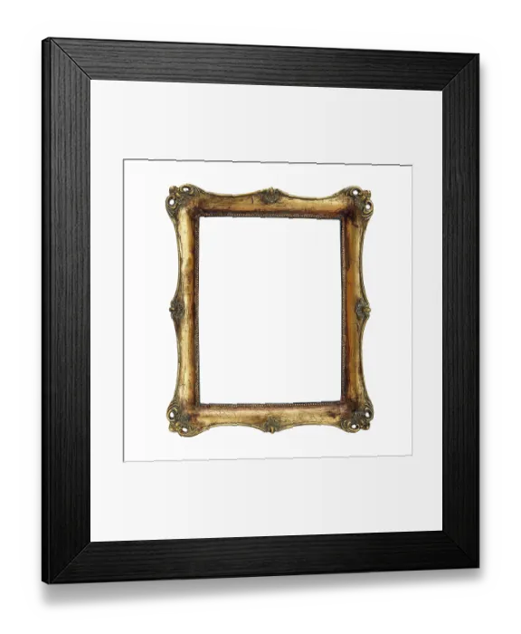 Framed Print : Antique frame with portrait of a woman Framed Print : Antique frame with portrait of a woman