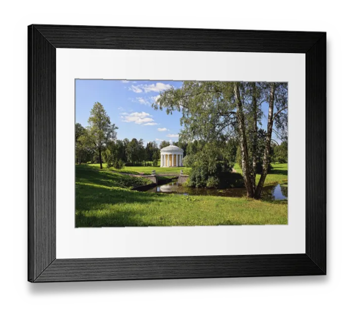 Framed Print : Summer landscape of the Pavlovsk garden