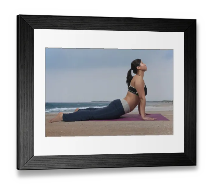 Framed Print : Beautiful Asian woman doing her Yoga execises Framed Print : Beautiful Asian woman doing her Yoga execises