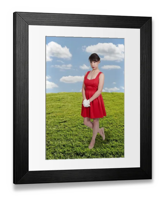 Framed Print : Beautiful young attractive woman modeling a pose Framed Print : Beautiful young attractive woman modeling a pose
