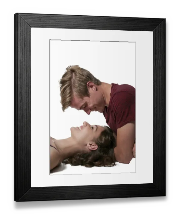 Framed Print : Couple in love man and a woman Framed Print : Couple in love man and a woman