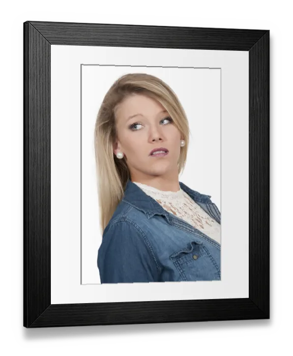 Framed Print : Beautiful young attractive woman modeling a pose