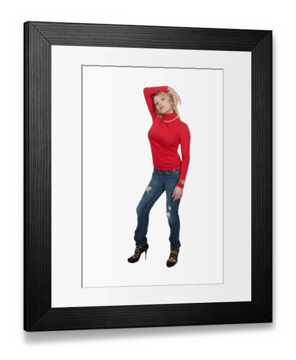 Framed Print : Beautiful young attractive woman modeling a pose Framed Print : Beautiful young attractive woman modeling a pose
