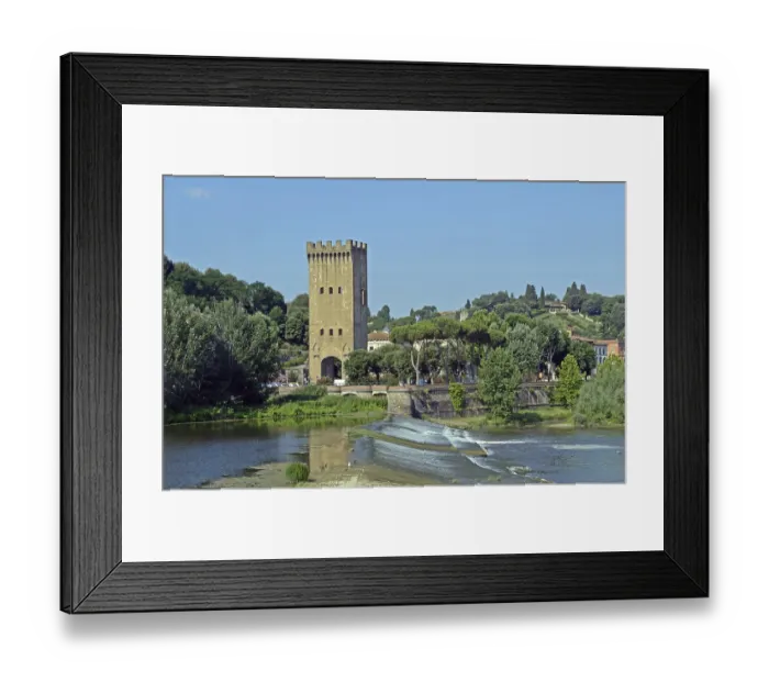 Framed Print : Italy, Florence, Arno, Tower of the Sexes Framed Print : Italy, Florence, Arno, Tower of the Sexes