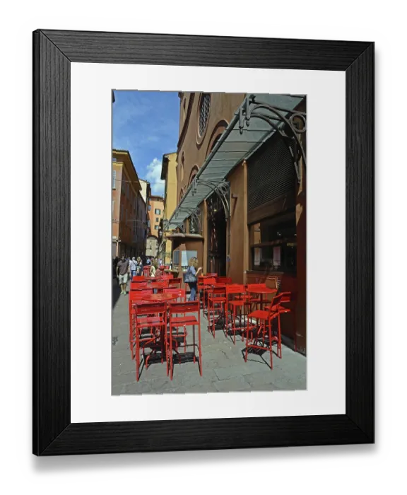 Framed Print : Italy, Bologna, street cafe Italy Framed Print : Italy, Bologna, street cafe Italy