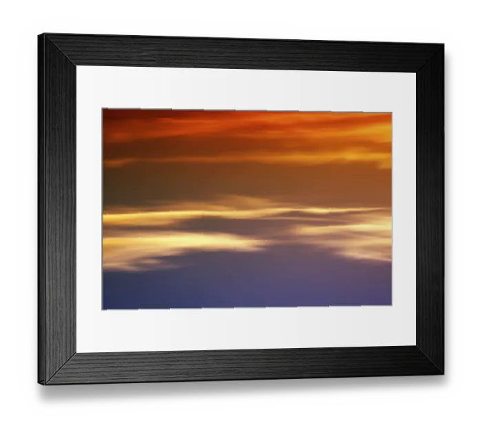 Framed Print : The blurred and abstract clouds and colours of a sunset Framed Print : The blurred and abstract clouds and colours of a sunset