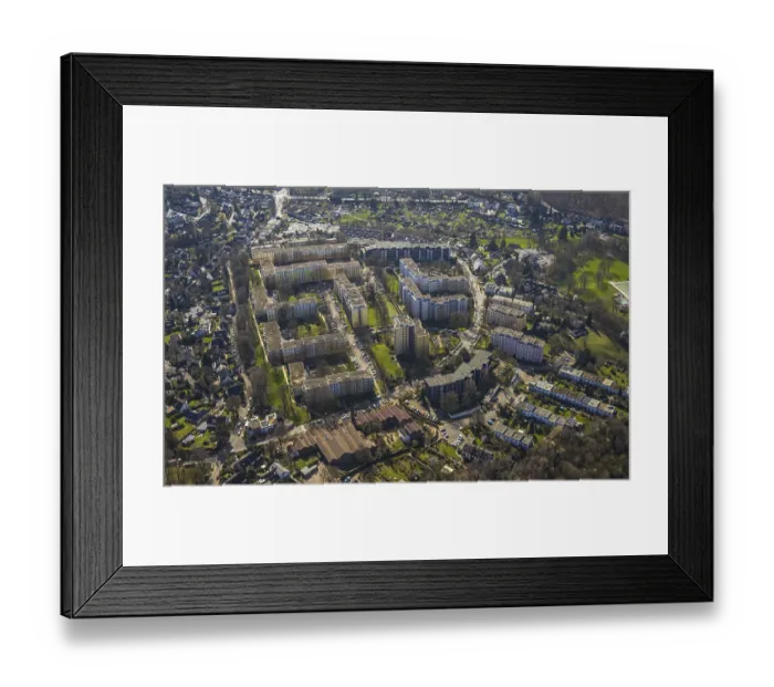 Framed Print : Aerial photograph, residential area