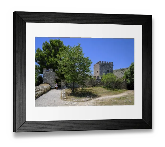 Framed Print : Butrint, Ksamil, Albania, The Venetian castle on the acropolis in ancient Butrint