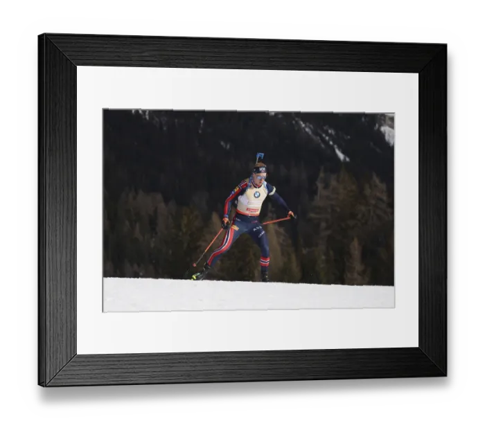 Framed Print : Johannes Thingnes Boe Norway storms the mountain Framed Print : Johannes Thingnes Boe Norway storms the mountain