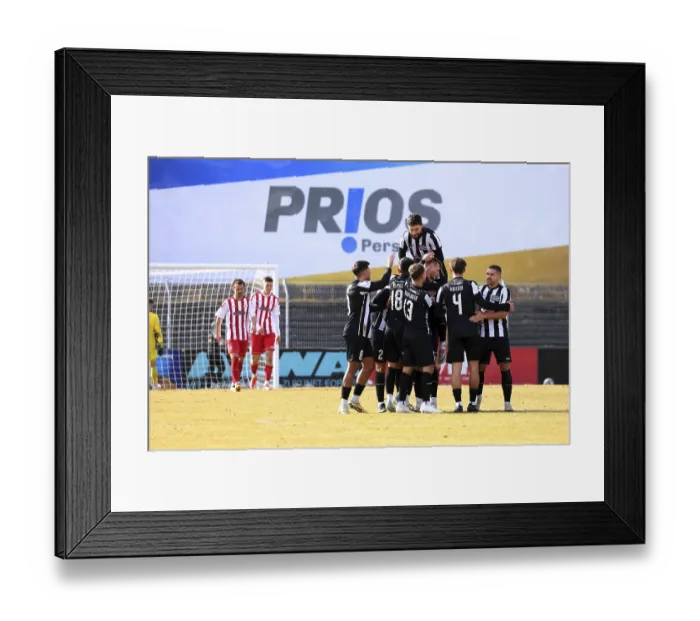 Framed Print : Up high: The Villingen players celebrate Marcel Sokler's (Villingen 08) 2