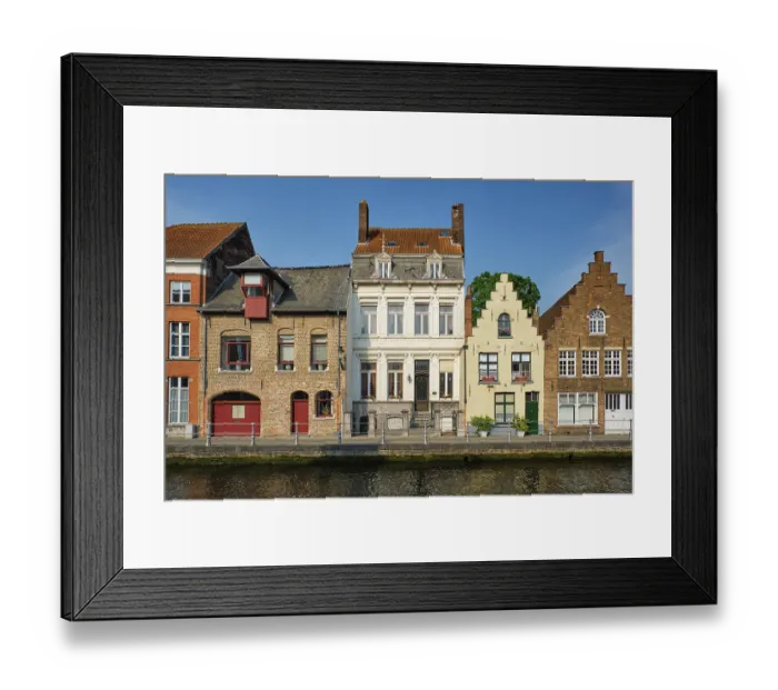 Framed Print : Bruges typical Belgian cityscape Europe tourism concept Framed Print : Bruges typical Belgian cityscape Europe tourism concept