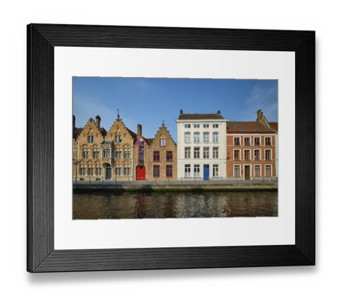 Framed Print : Bruges typical Belgian cityscape Europe tourism concept Framed Print : Bruges typical Belgian cityscape Europe tourism concept