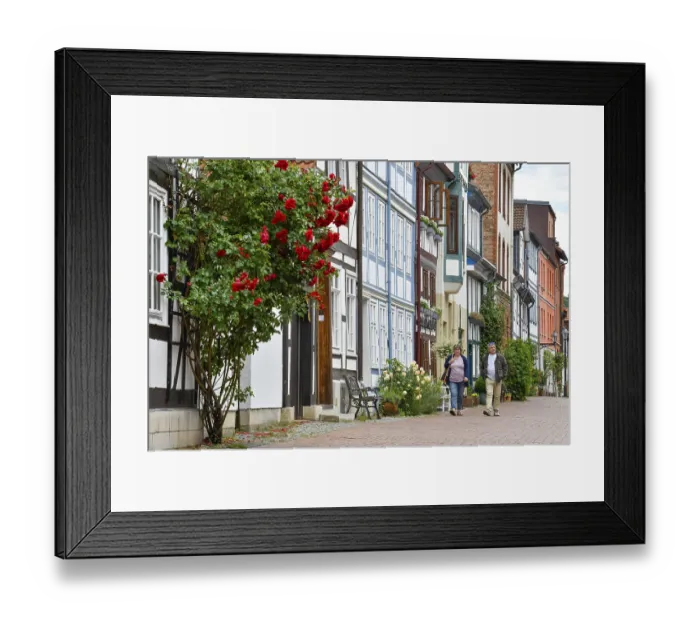 Framed Print : Half-timbered houses, KeBlerstraBe
