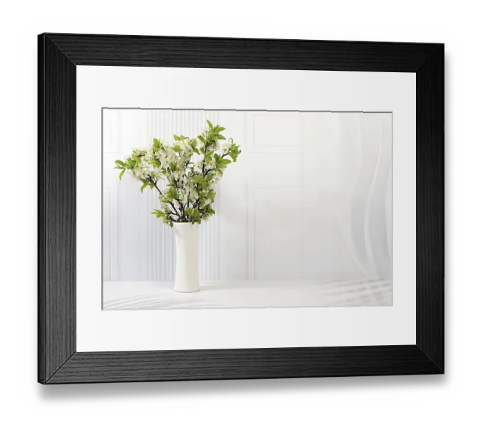 Framed Print : Still life with beautiful spring cherry blossom branches in vase on elegant background