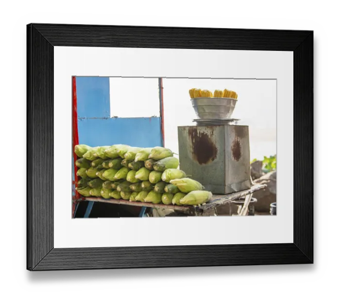 Framed Print : Fresh ripe corn cobs in a bowl Framed Print : Fresh ripe corn cobs in a bowl