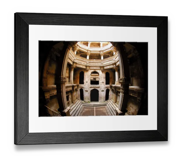 Framed Print : Archaeological and historical multi storage underground drains Stapes Well Adalaj Vaw Bu Framed Print : Archaeological and historical multi storage underground drains Stapes Well Adalaj Vaw Bu
