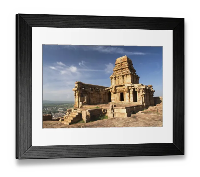 Framed Print : Upper Shivalaya temple in North Fort in Badami
