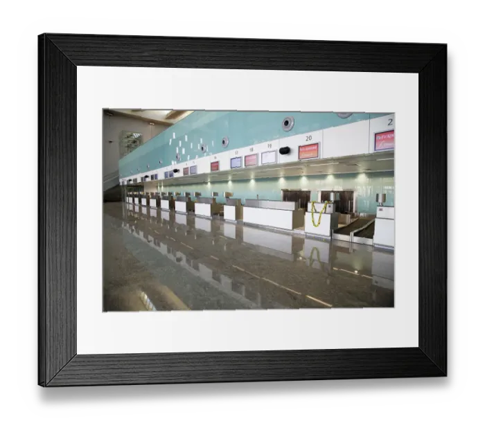 Framed Print : Check-in counters of Bengaluru international airport