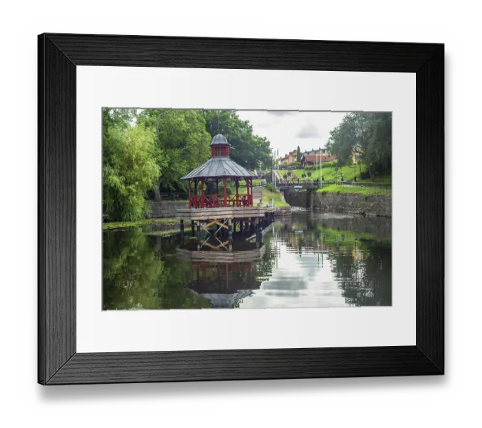 Framed Print : Pavilion at Kinda Canal, Linkoping Framed Print : Pavilion at Kinda Canal, Linkoping