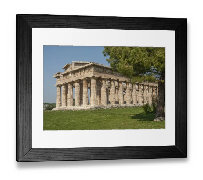Framed Print : The ancient Doric Temple of Ceres or Temple of Athena in in the archaeological site of Paestum Framed Print : The ancient Doric Temple of Ceres or Temple of Athena in in the archaeological site of Paestum