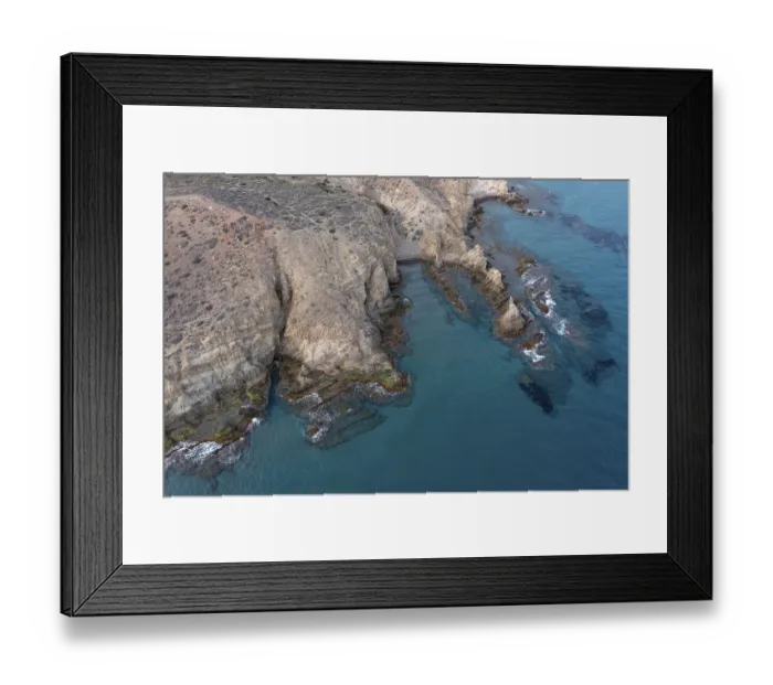 Framed Print : Aerial view, rocky coast, Cabo de Gata-Nijar Natural Park Framed Print : Aerial view, rocky coast, Cabo de Gata-Nijar Natural Park