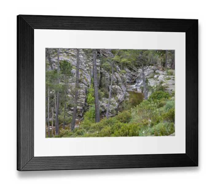 Framed Print : Hiking trail to the Cascade de Piscia di Gallo waterfall Framed Print : Hiking trail to the Cascade de Piscia di Gallo waterfall