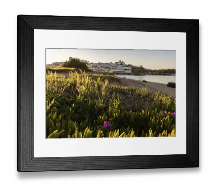 Framed Print : Sunrise with a view of a meadow