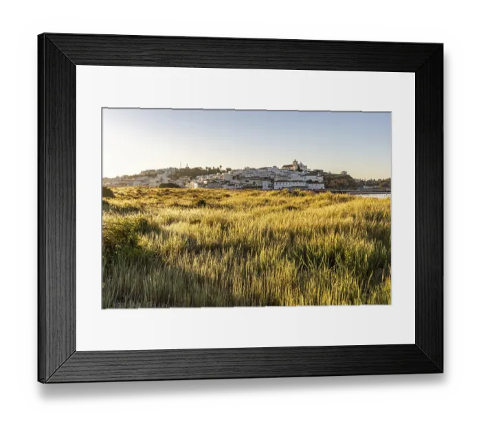 Framed Print : Sunrise with a view of a meadow Framed Print : Sunrise with a view of a meadow
