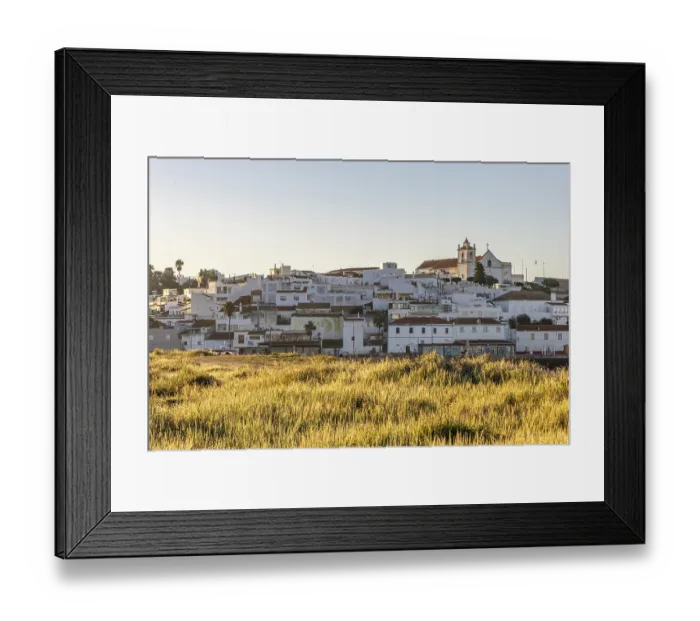 Framed Print : Sunrise with a view of a meadow