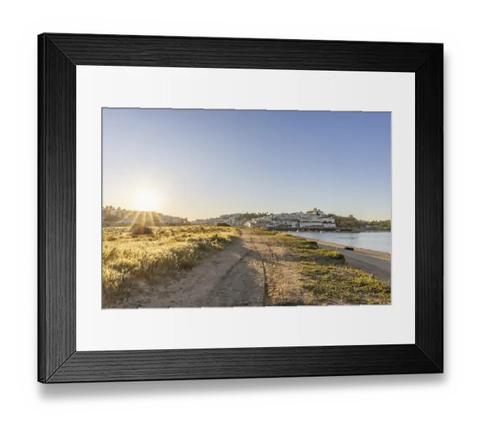 Framed Print : Sunrise with a view of a meadow Framed Print : Sunrise with a view of a meadow