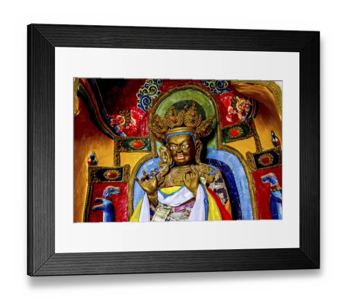 Framed Print : Golden Buddha statue inside Mati Si temple Framed Print : Golden Buddha statue inside Mati Si temple