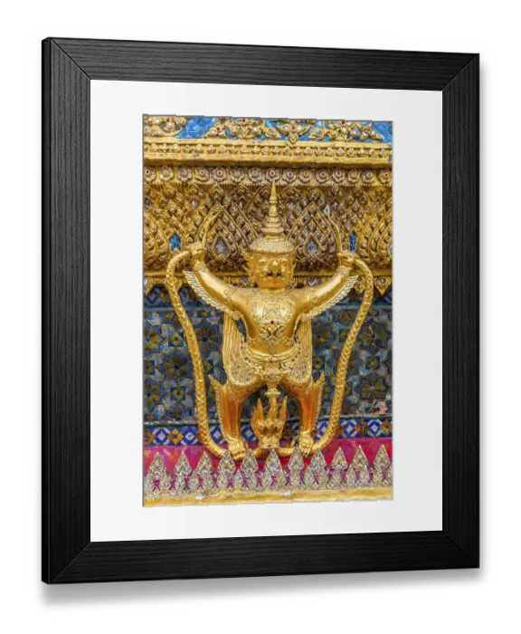 Framed Print : Detail of golden decoration statues at Wat Phra Kaew emerald buddha temple Framed Print : Detail of golden decoration statues at Wat Phra Kaew emerald buddha temple