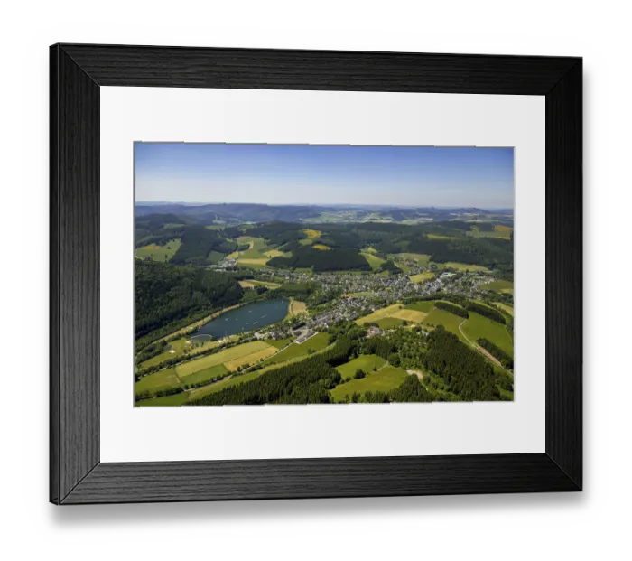 Framed Print : Hille Reservoir, Niedersfeld, Winterberg