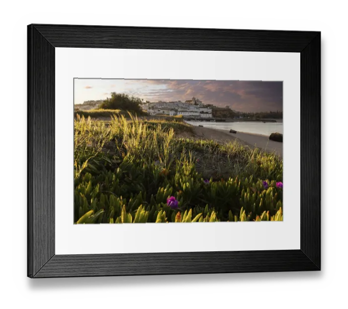 Framed Print : Sunrise with a view of a meadow