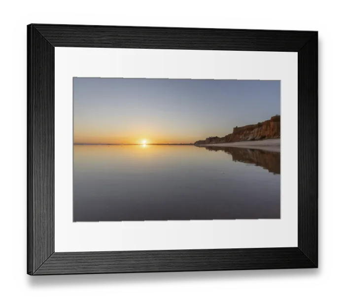 Framed Print : Sea with reflection at low tide in the calm waters of the Atlantic Framed Print : Sea with reflection at low tide in the calm waters of the Atlantic