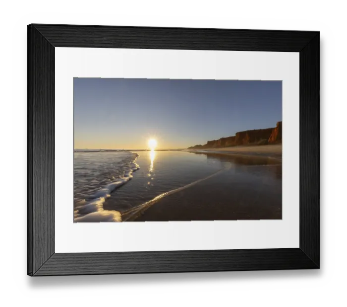 Framed Print : A landscape on the beach at low tide
