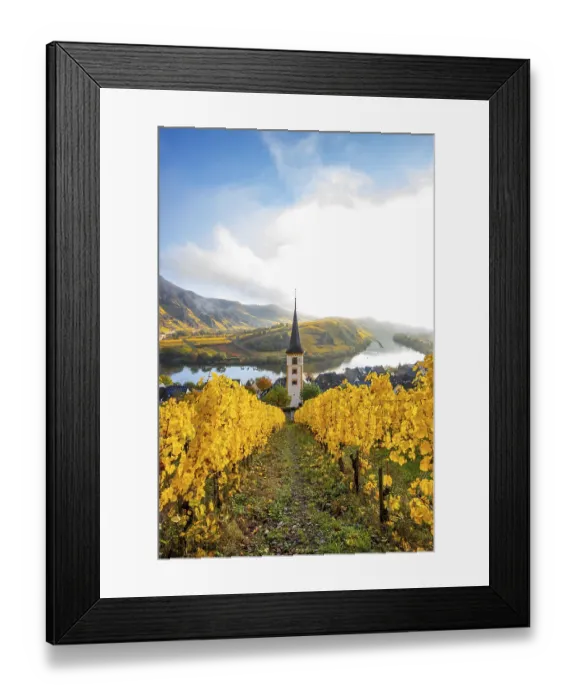 Framed Print : The Moselle Loop, a beautiful river makes a 180-degree loop