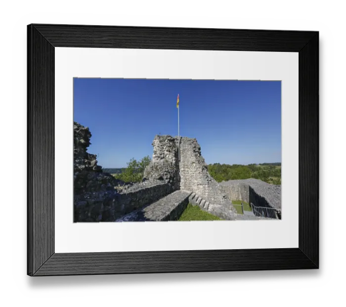 Framed Print : Veringen Castle, ruins, remains of wall