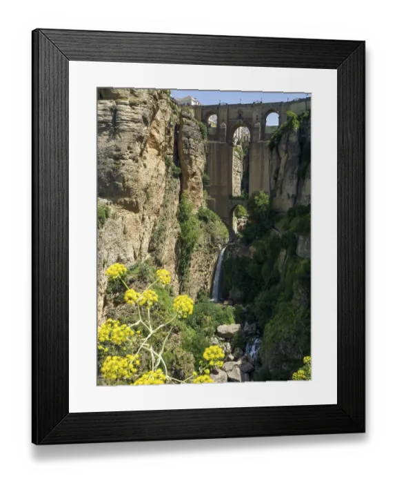 Framed Print : RONDA, ANDALUCIA / SPAIN - MAY 8 : View of the New Bridge in Ronda Spain on May 8