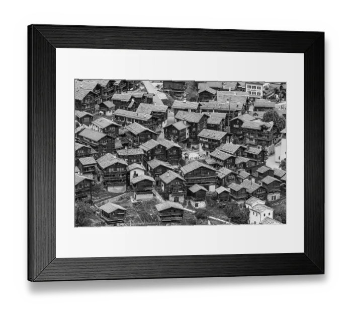 Framed Print : Old wooden houses in the historic village centre Framed Print : Old wooden houses in the historic village centre
